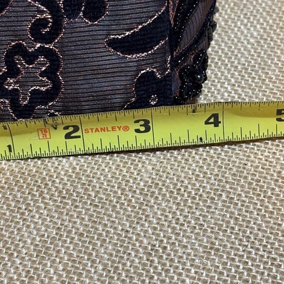 VTG Beaded Embroidered Handbag Purse Chain Mother-of-Pearl Formal Luxe VictoriaV - Picture 10 of 16